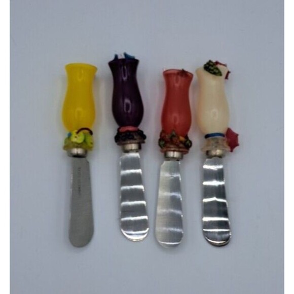 Vintage Resin Spreader Set - Coconut Base Mixed Fruit & Tropical Drink Spreaders - Picture 14 of 16